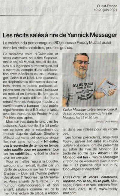 Article Ouest-France du 19 juin 2021